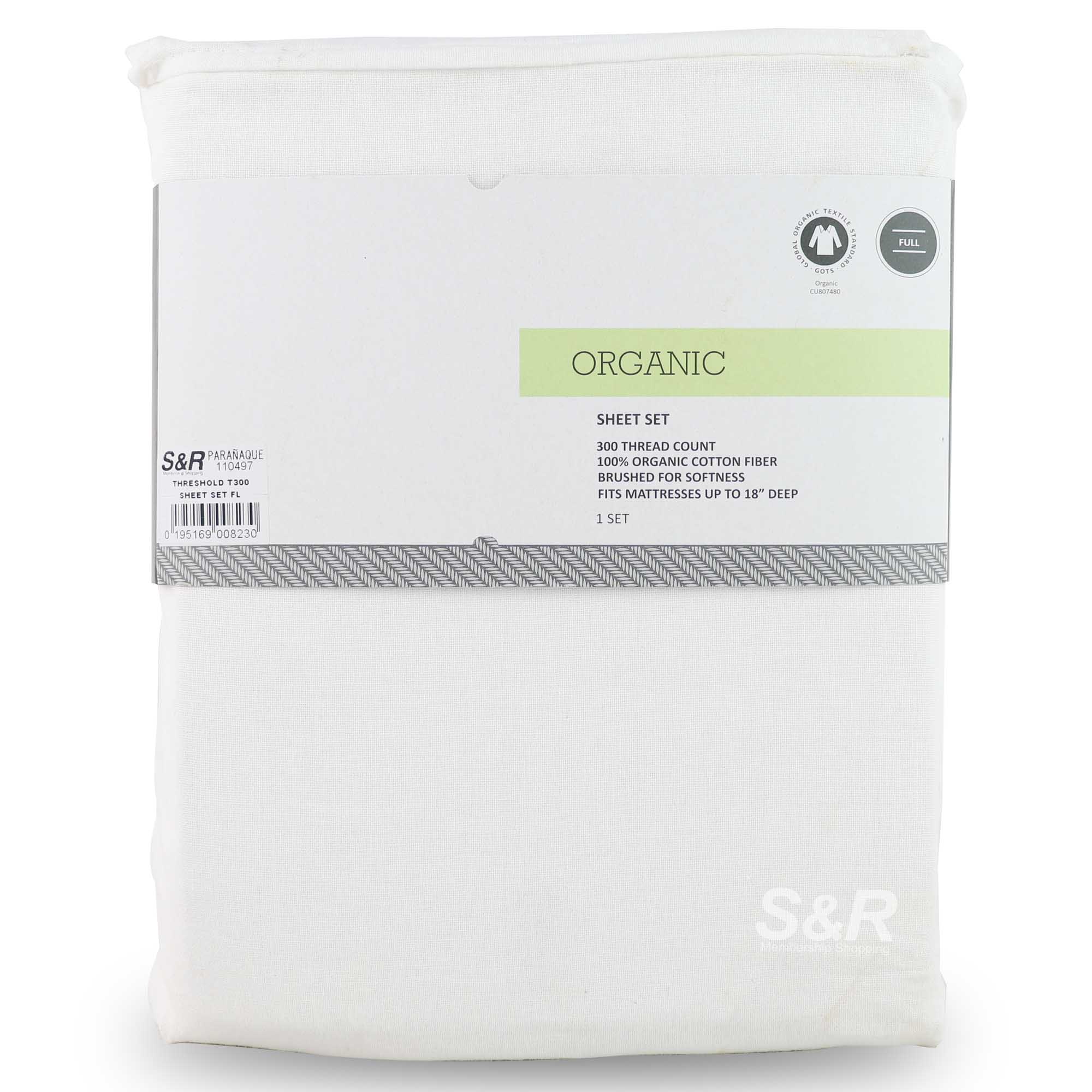 Threshold 300 Thread Count Queen Size Organic Sheet 1 set